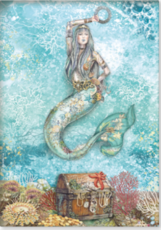 Stamperia A4 Decoupage Songs of the Sea (Mermaid) DFSA4810