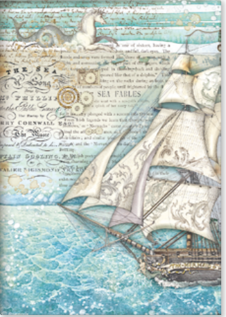 Stamperia A4 Decoupage Songs of the Sea (Sailing Ship) DFSA4811