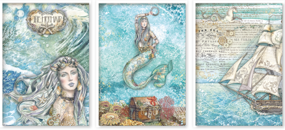 Stamperia A4 Decoupage Songs of the Sea (6 Rice Papers Collection) DFSA4XSS