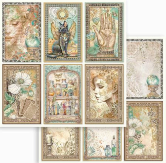 NEW Stamperia Fortune Cards -  Double Face Paper 30 x 30 SBB999 Pre-Order