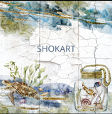 ShokART "Sea Blue" - 8" x 8" Paper Pad- Limited Edition- SH8SB07