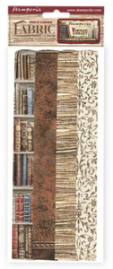 Stamperia "Vintage Library" Fabric SBPLT11