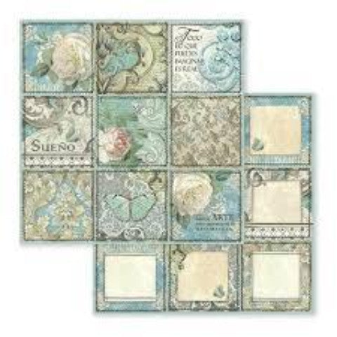 Stamperia Azulejo Cards - Double Face Paper 30 x 30 SBB605