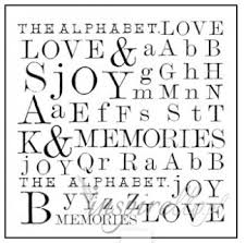 Stamperia Natural Rubber Stamps 10x10cm - The Alphabet - WTKCC14