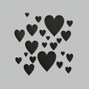 DaliART Stencils - Floating Hearts - 5 x 5"