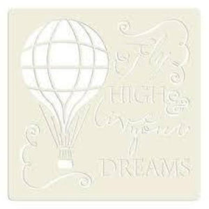 Becky Seddon 'High Live Your Dreams' 7" x 7" Mylar Stencil