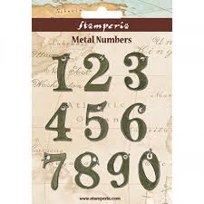 Stamperia Metal Number Embellishments - SBA342