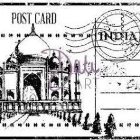 DaliART Indian Taj Mahal Post Rubber Stamp