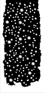 NEW Stamperia Stencil - 12 x 25cm Snow Stars   KSTDL84