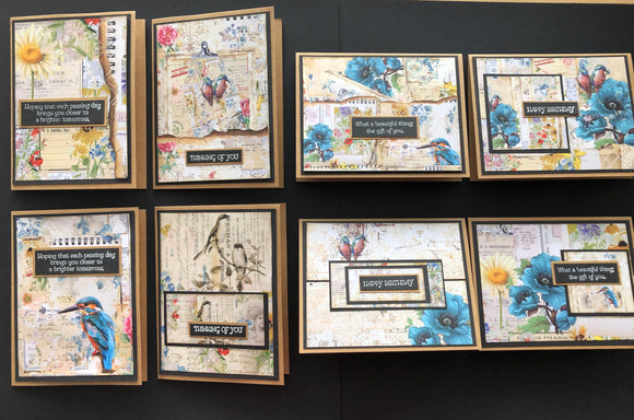 NEW Vintage Notes All Occasion Card Kit  #2 (8 Cards)