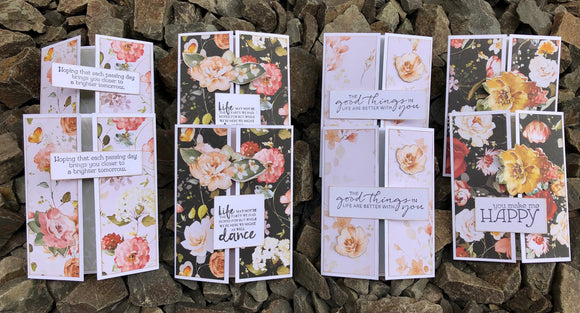 Fancy Flowers Gatefold Card Kit (8 Cards)