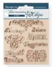 NEW Stamperia Decorative chips cm. 14x14 Magic Forest  - SCB162