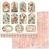 NEW Stamperia Pink Christmas 12" x 12" Paper Pad SBBL73