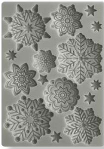 Stamperia Silicone Mould A5 - Christmas Snowflakes - KACM18