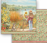 NEW Stamperia 'Sunflower Art' - 12" x 12" Paper Pad - SBBL135