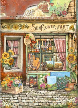 Stamperia A4 Decoupage Sunflower Art - Art Shop DFSA4771