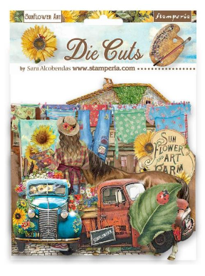 New Stamperia Die Cuts - Sunflower Art - DFLDC77