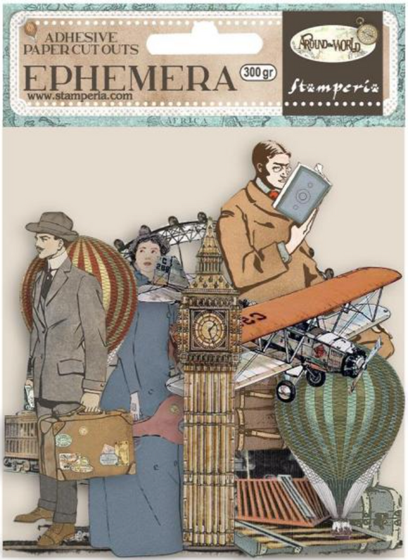 New Stamperia - Around the World Ephemera - DFLCT21