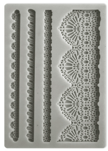 Stamperia Silicone Mould A5 - Sunflower Art Lace and Borders KACM15
