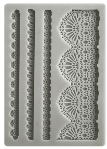 New Stamperia Silicone Mould A5 - Sunflower Art Lace and Borders KACM15