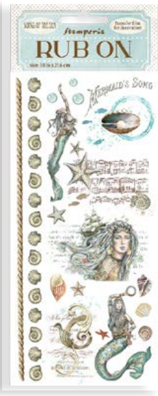 NEW Stamperia Songs of the Sea (Mermaid) Rub On DFLRB51 - Pre-order