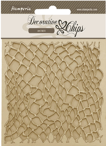 NEW Stamperia Decorative chips cm. 14x14 Songs of the Sea (Fishing Net) - SCB187