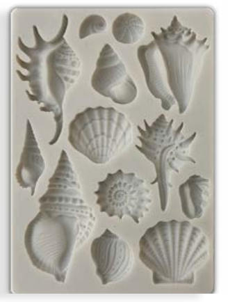New Stamperia Silicone Mould A5 - Songs of the Sea (Sea Shells) KACM23 - Pre-order