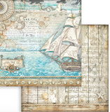 NEW Stamperia Songs of the Sea - 8" x 8" Paper Pad SBBS90