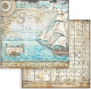Stamperia Songs of the Sea (Sailing Ship) -  Double Face Paper 30 x 30 SBB954