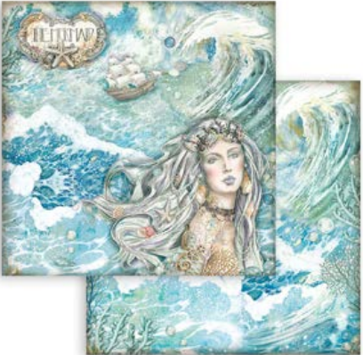 Stamperia Songs of the Sea (Sea Mermaid) -  Double Face Paper 30 x 30 SBB955