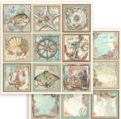 Stamperia Songs of the Sea (Tags) -  Double Face Paper 30 x 30 SBB958