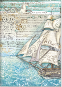 Stamperia A4 Decoupage Songs of the Sea (Sailing Ship) DFSA4811