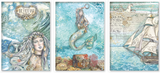NEW Stamperia A4 Decoupage Songs of the Sea (6 Rice Papers Collection) DFSA4XSS
