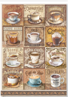 Stamperia A4 Decoupage Coffee and Chocolate with Cups DFSA4822