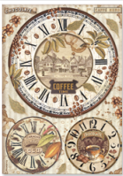 Stamperia A4 Decoupage Coffee and Chocolate with Clocks DFSA4823