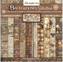NEW Stamperia Coffee and Chocolate Backgrounds - 12" x 12" Paper Pad SBBL145 Pre-order