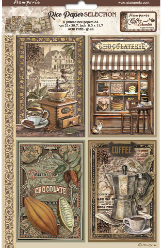 Stamperia A4 x 6 Decoupage Rice Papers Coffee and Chocolate - DFSA4XCC