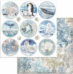 Stamperia Arctic Antarctic Rounds - Double Face Paper 30 x 30 SBB734