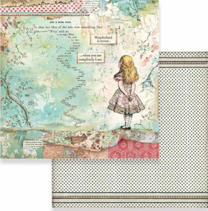 Stamperia Alice in Wonderland - Alice Double Face Paper 30 x 30 SBB582