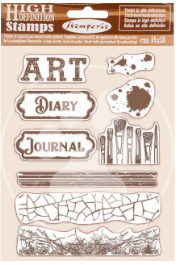 NEW Stamperia Natural Rubber Stamps 14x18cm - Art - WTKCC199