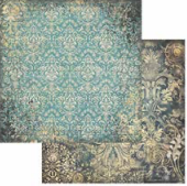 NEW Stamperia Sir Vagabond in Fantasy World Turquoise Wallpaper-  Double Face Paper 30 x 30 SBB982