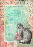 Stamperia A6 Decoupage Orchids and Cats - 8 Backgrounds  DFSAK6017