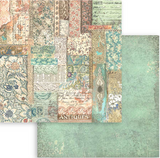 NEW Stamperia Brocante Antiques -Backgrounds  8" x 8" Paper Pad SBBS102
