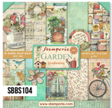 NEW Stamperia Garden - 8" x 8" Paper Pad SBBS104