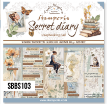 NEW Stamperia Secret Diary - 8" x 8" Paper Pad SBBS103