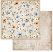 NEW Stamperia Secret Diary Flowers -  Double Face Paper 30 x 30 SBB989
