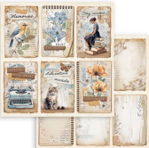 NEW Stamperia Secret Diary Cards -  Double Face Paper 30 x 30 SBB991