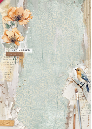 NEW Stamperia A4 Decoupage  Rice Paper  Secret Diary Bird- DFSA4865