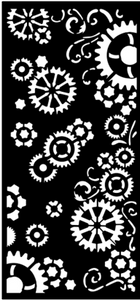 Stamperia Stencil - 12 x 25cm  Gear up for Christmas Gears   KSTDL98