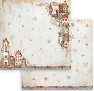 Stamperia Gear up for Christmas Cosy Houses-  Double Face Paper 30 x 30 SBB1009